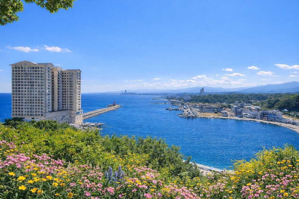숙박 시설에서 보는 주변 전망