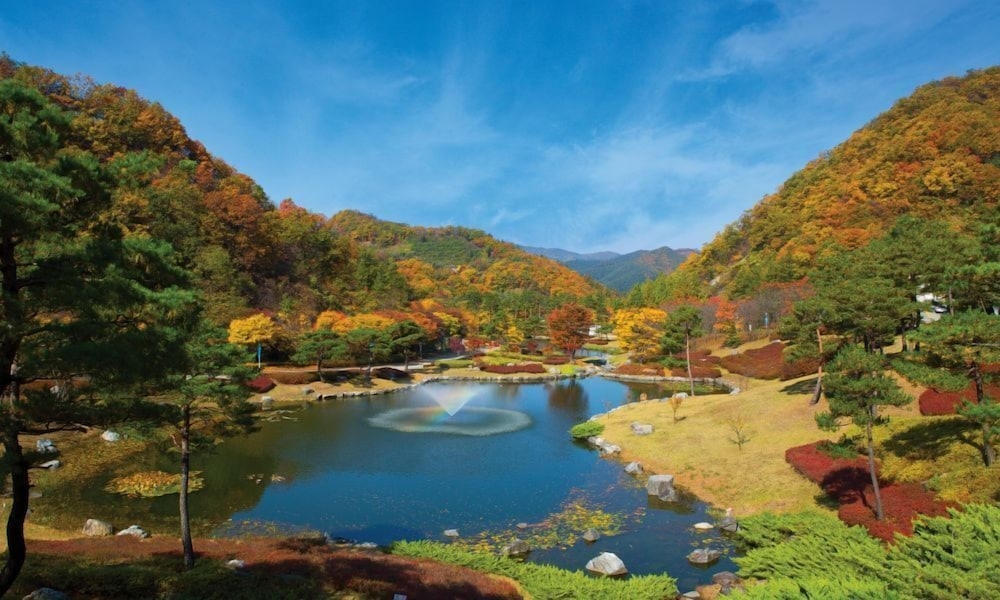 숙박 시설에서 보는 주변 전망