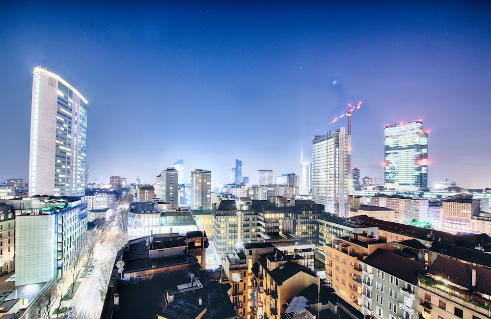 숙박 시설에서 보는 시내 전망