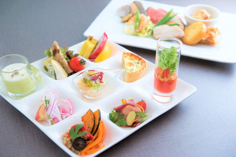 뷔페 아침 식사