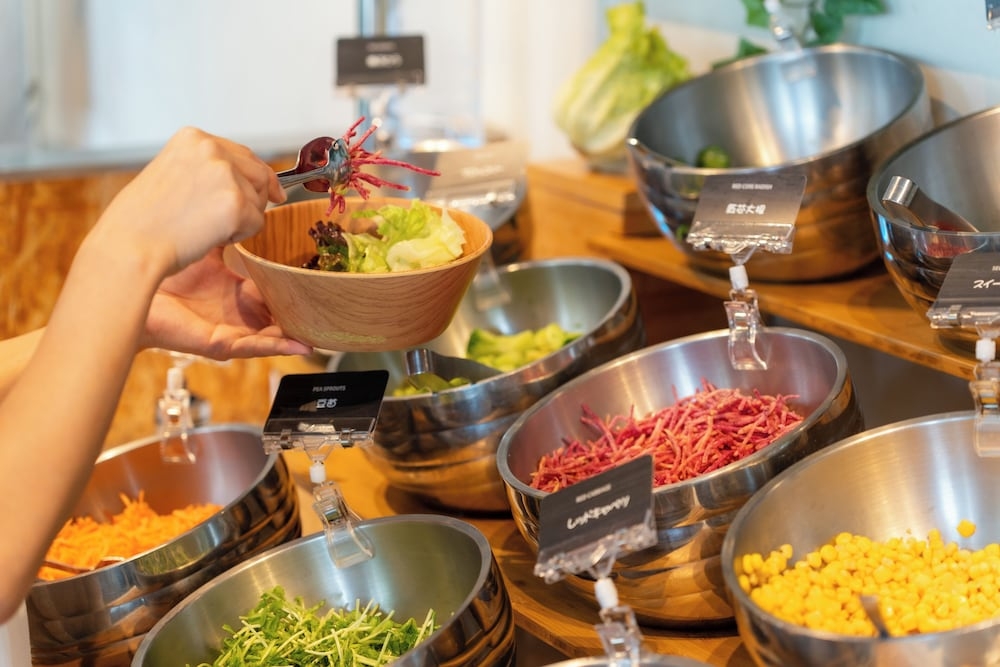 뷔페 아침 식사