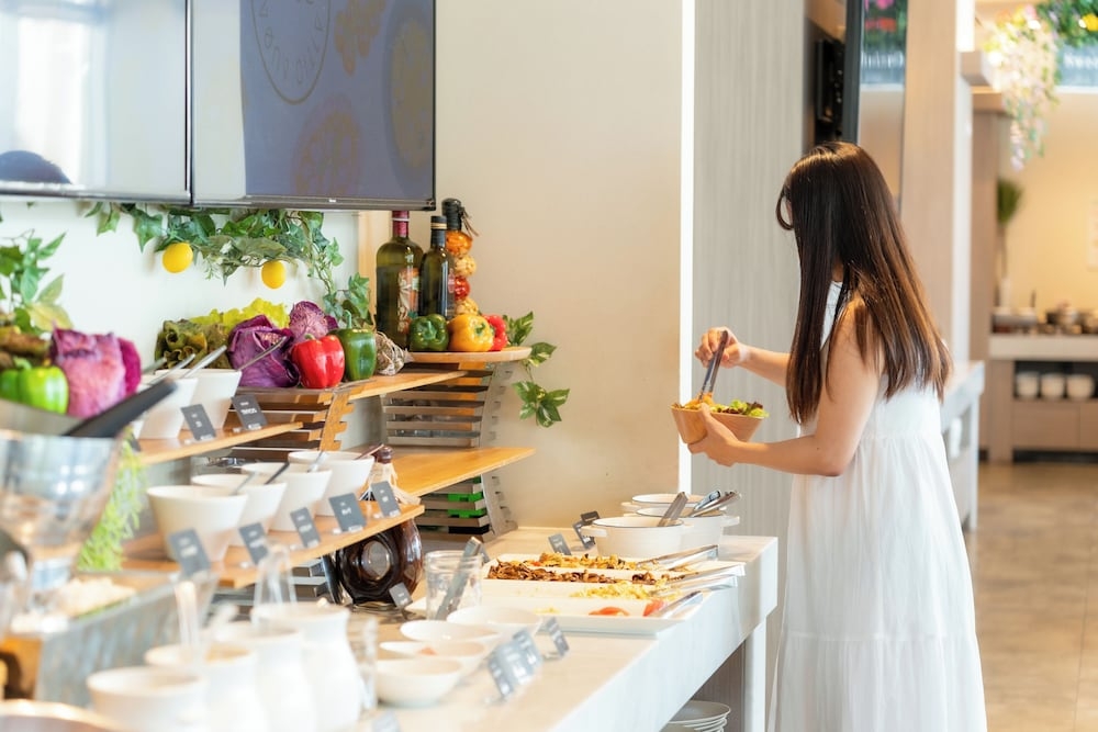 뷔페 아침 식사