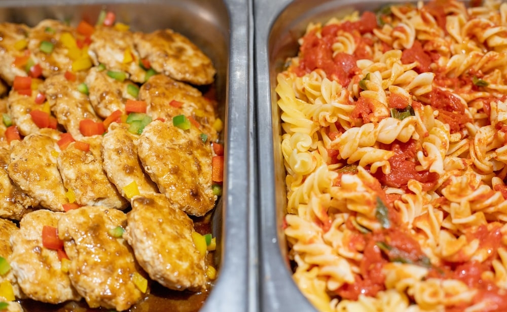 뷔페 아침 식사