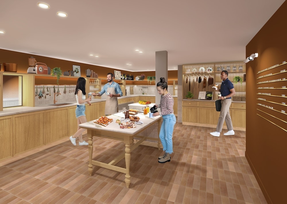 뷔페 아침 식사