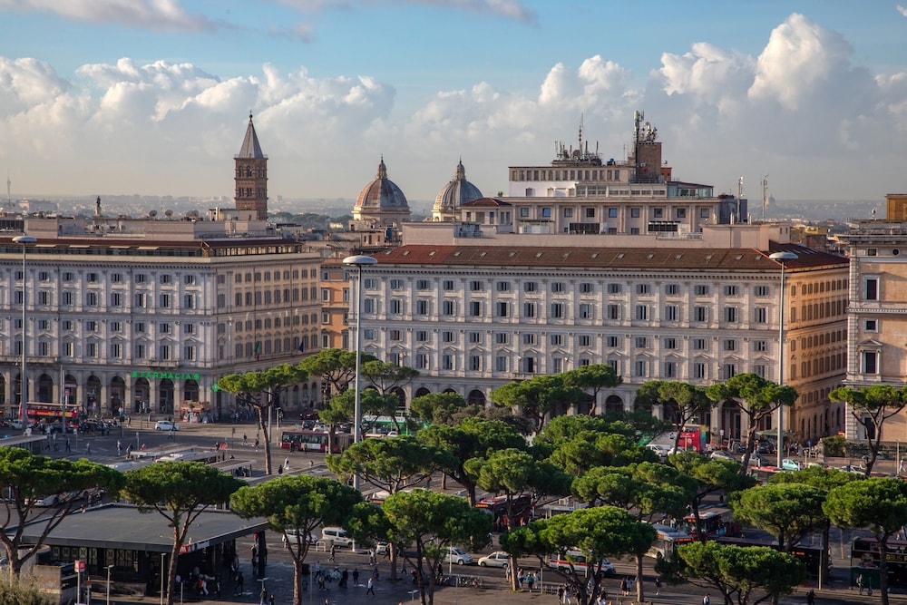 숙박 시설에서 보는 시내 전망