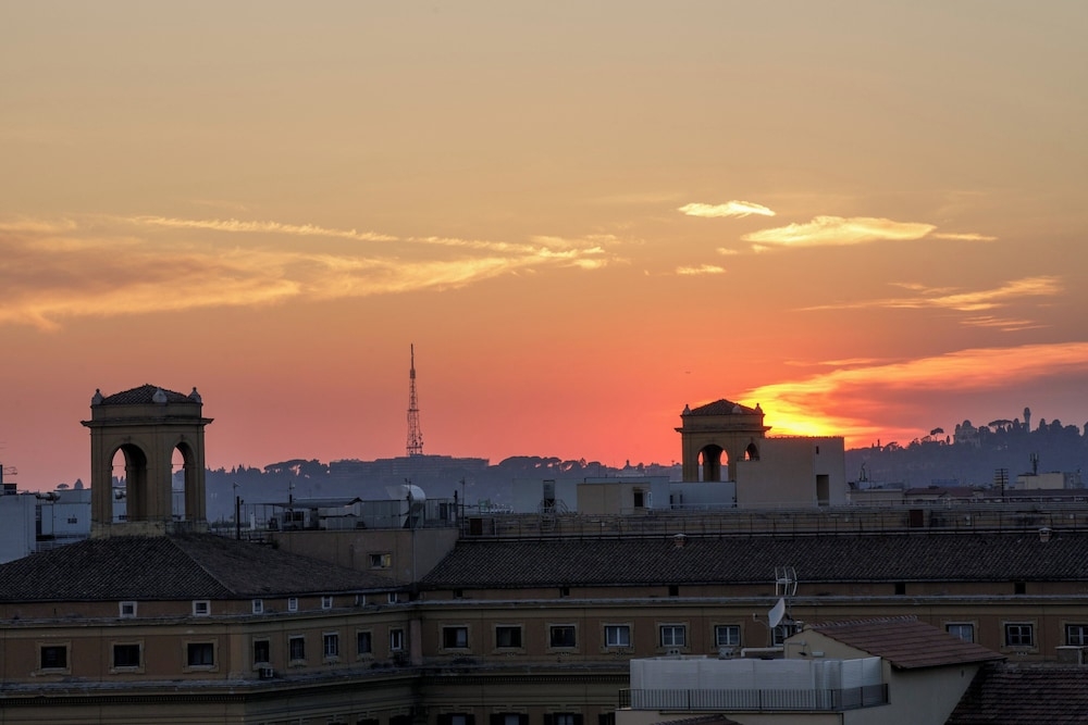 숙박 시설에서 보는 시내 전망