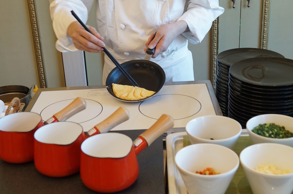 뷔페 아침 식사