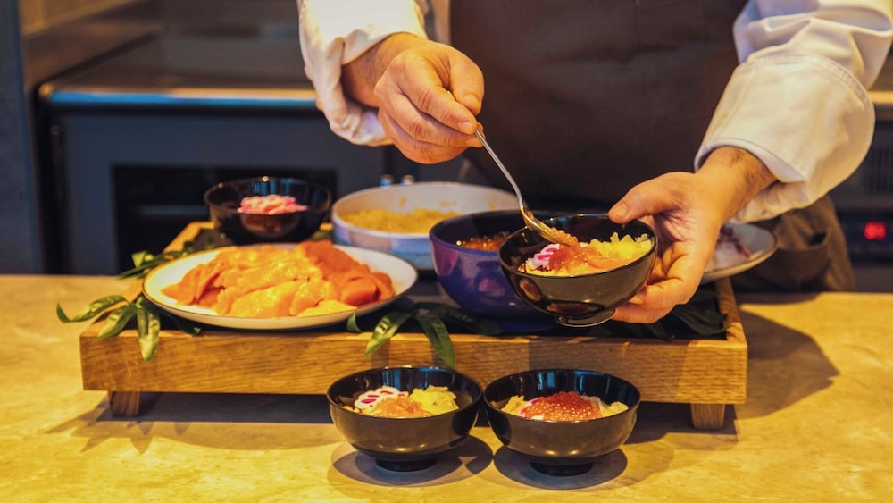 뷔페 아침 식사