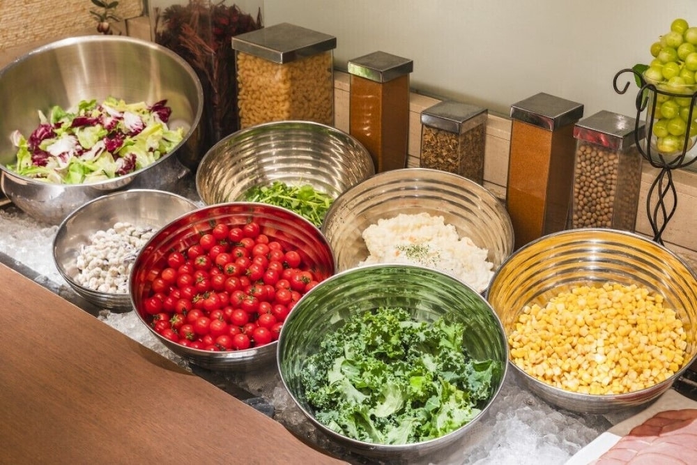 뷔페 아침 식사