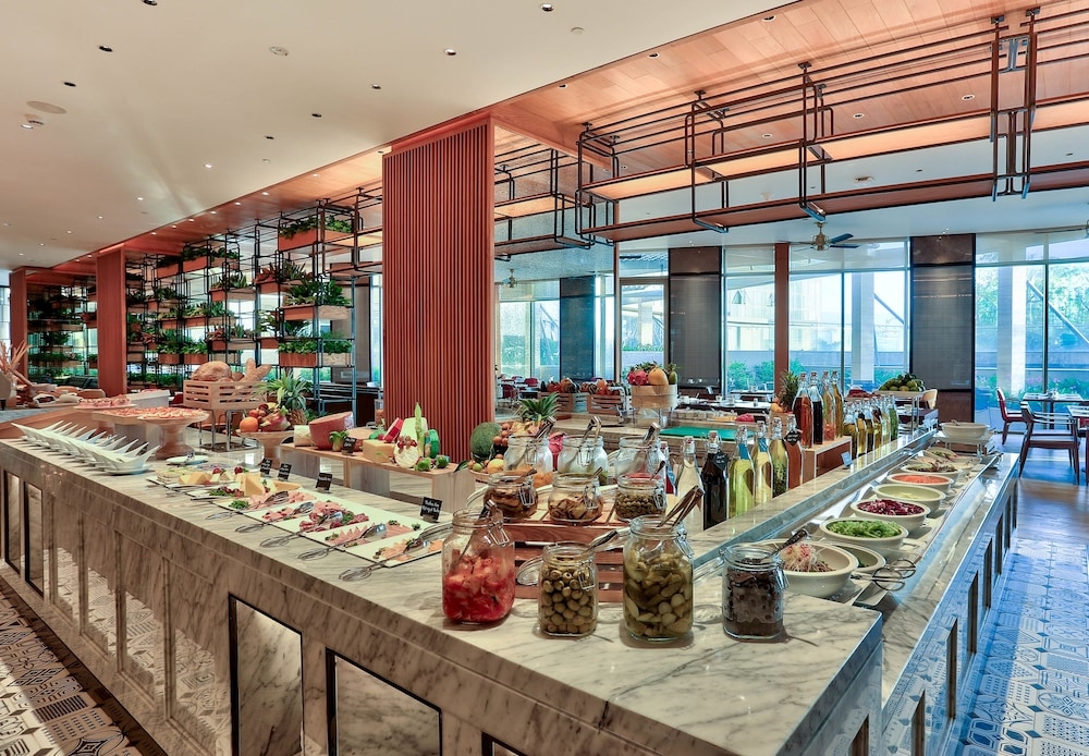 뷔페 아침 식사