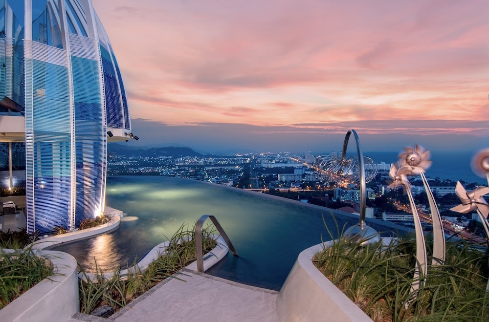 숙박 시설에서 보는 시내 전망