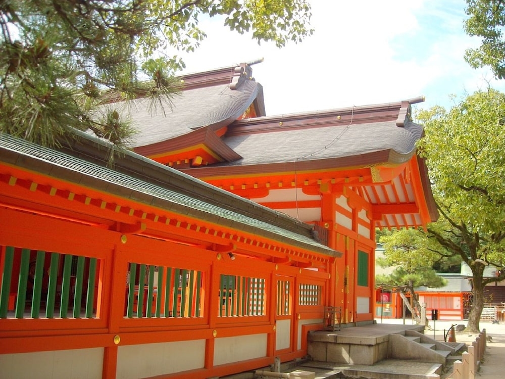 숙박 시설에서 보는 시내 전망