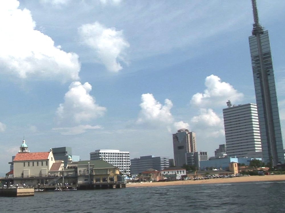 숙박 시설에서 보는 시내 전망