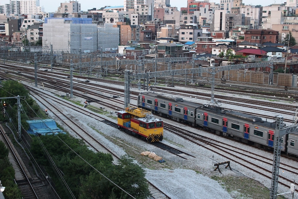 숙박 시설에서 보는 시내 전망