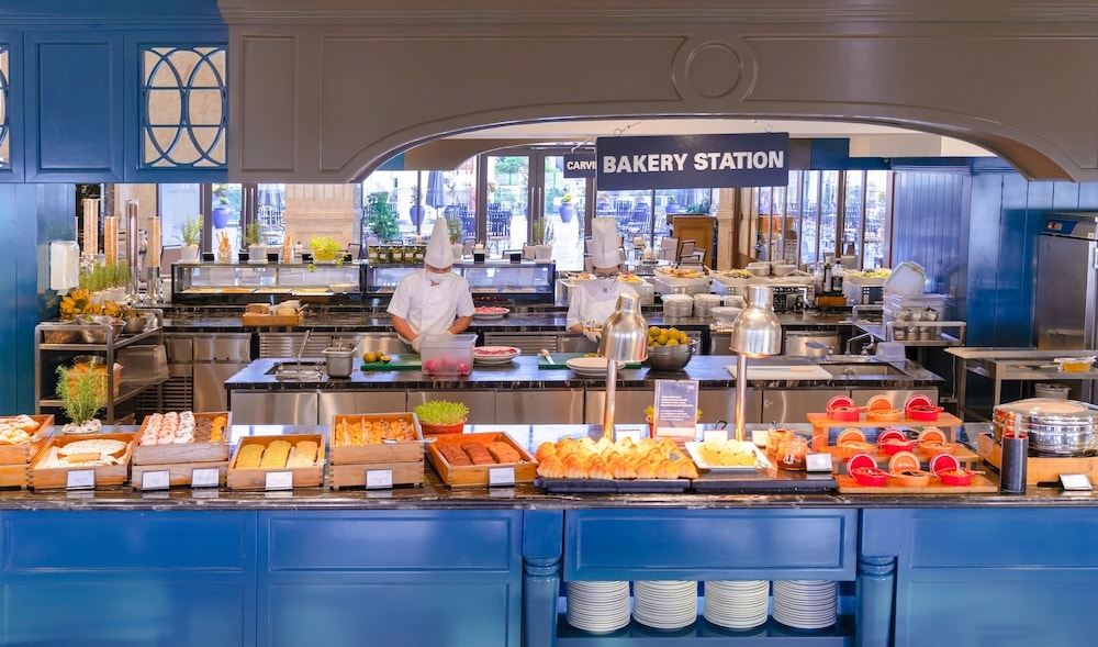 뷔페 아침 식사