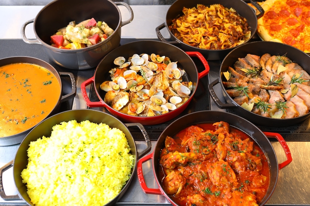 뷔페 아침 식사