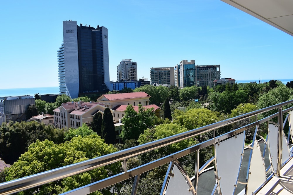 숙박 시설에서 보는 시내 전망