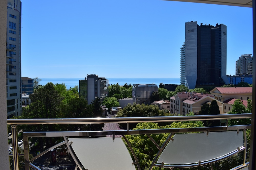 숙박 시설에서 보는 시내 전망