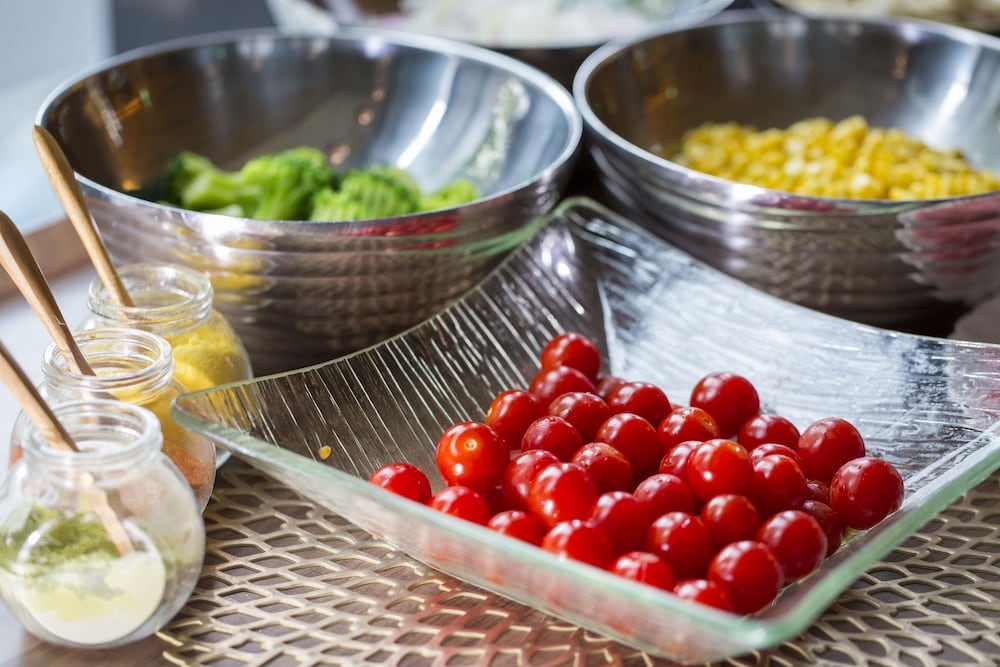 뷔페 아침 식사