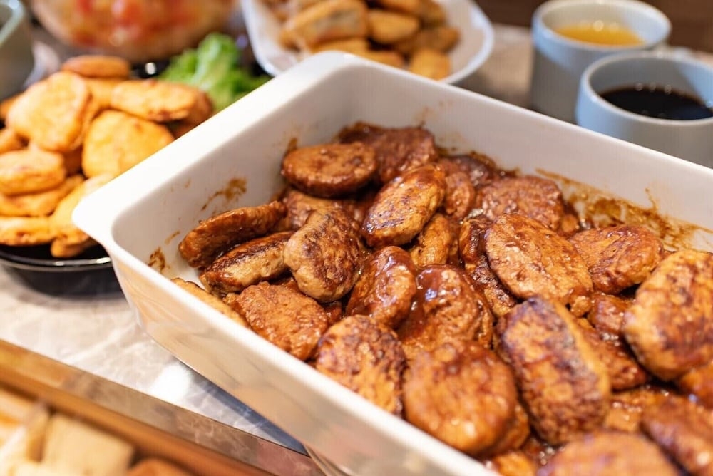 뷔페 아침 식사