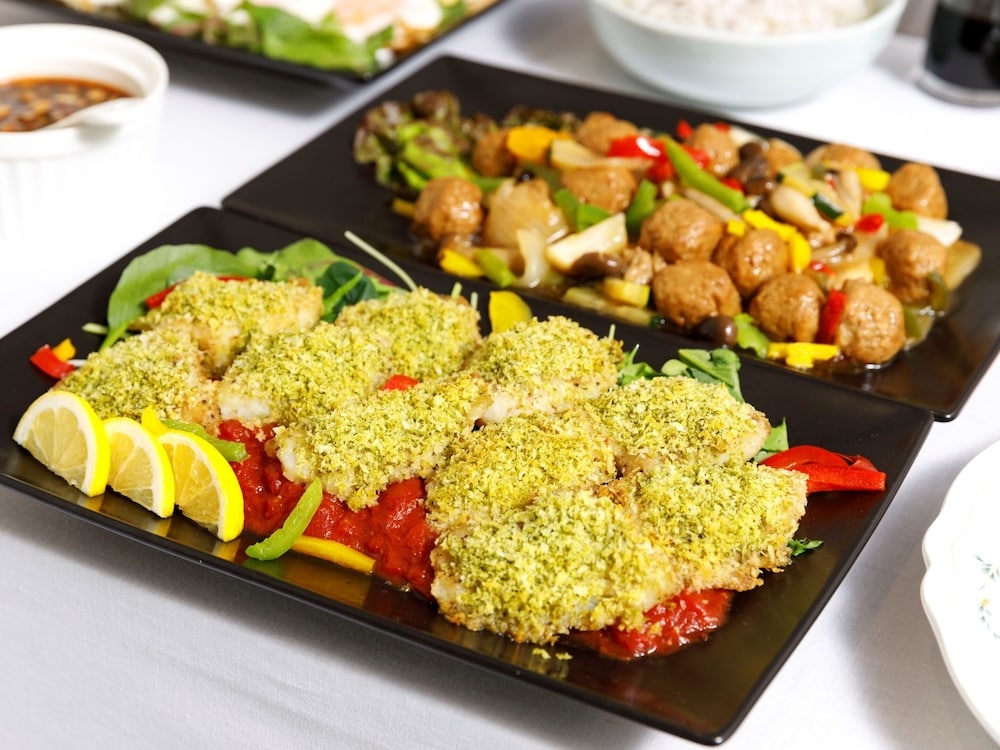 뷔페 아침 식사