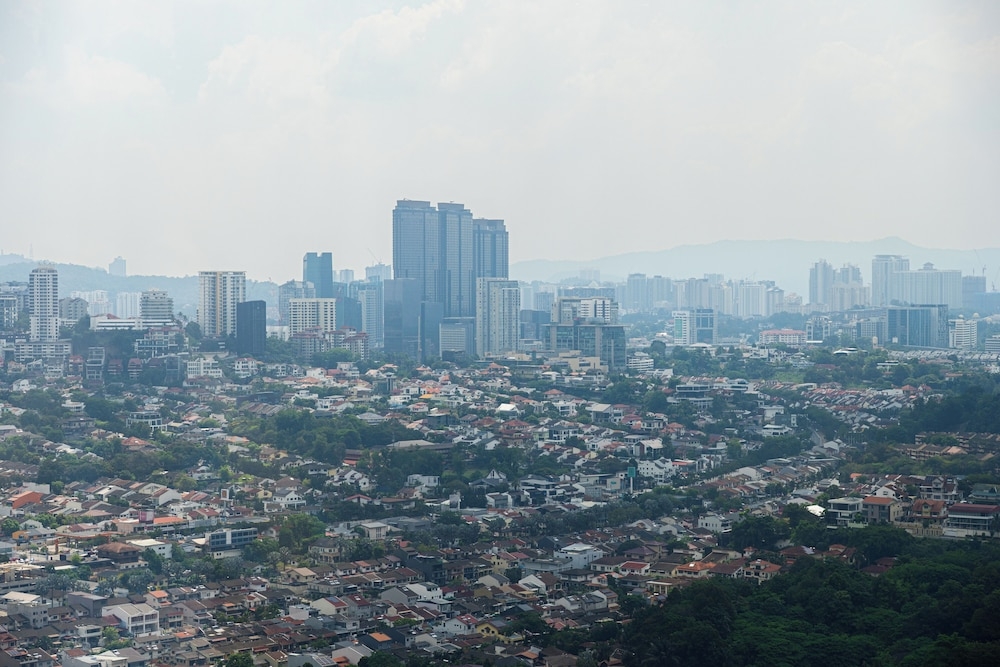 숙박 시설에서 보는 시내 전망