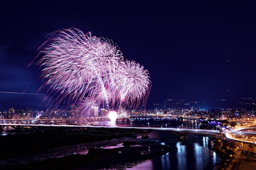 숙박 시설에서 보는 시내 전망