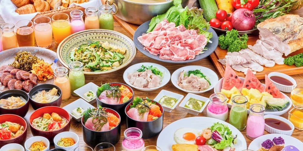 뷔페 아침 식사