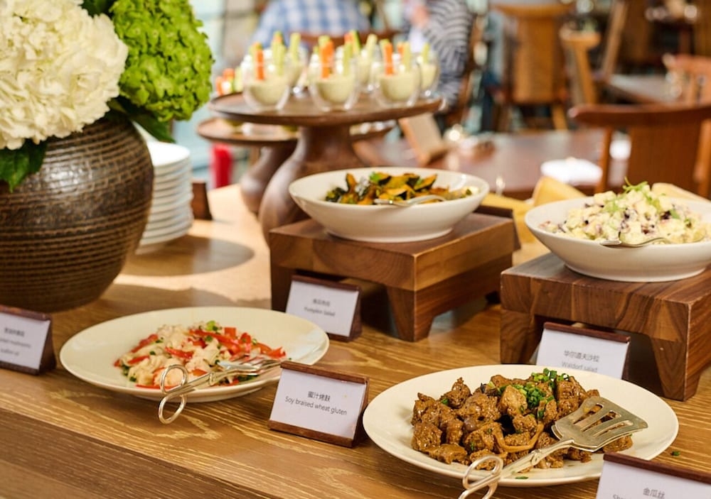 뷔페 아침 식사