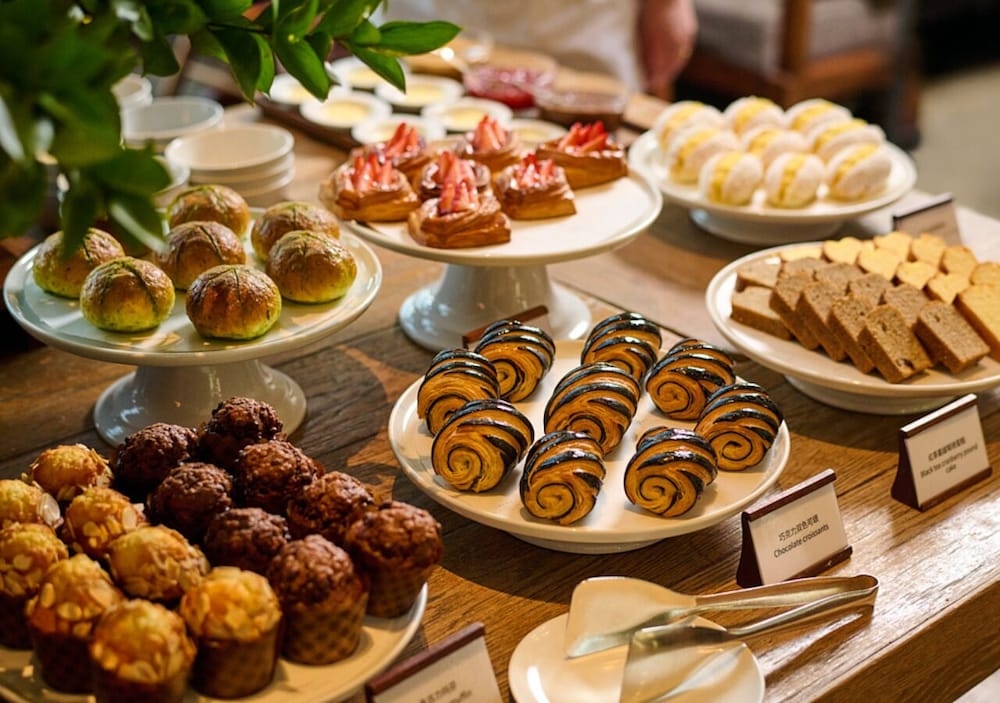 뷔페 아침 식사