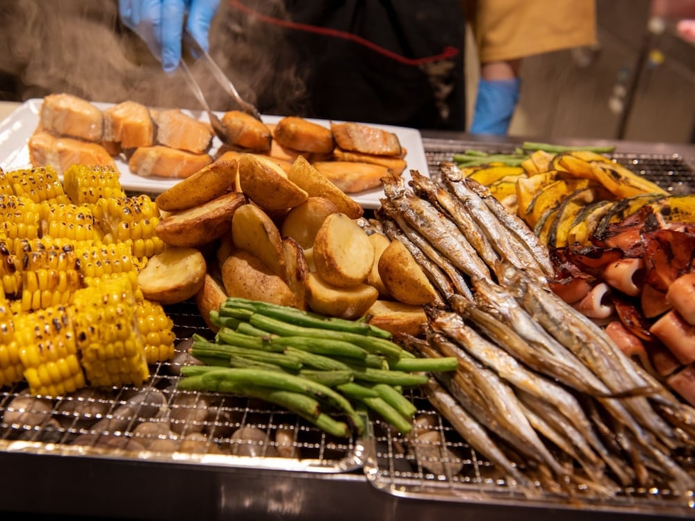 뷔페 아침 식사