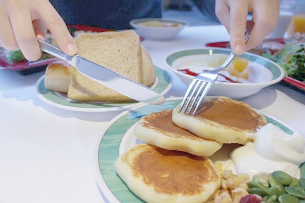 뷔페 아침 식사