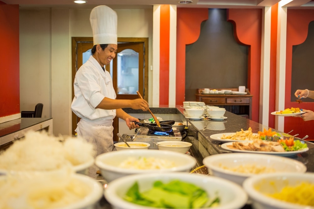 뷔페 아침 식사