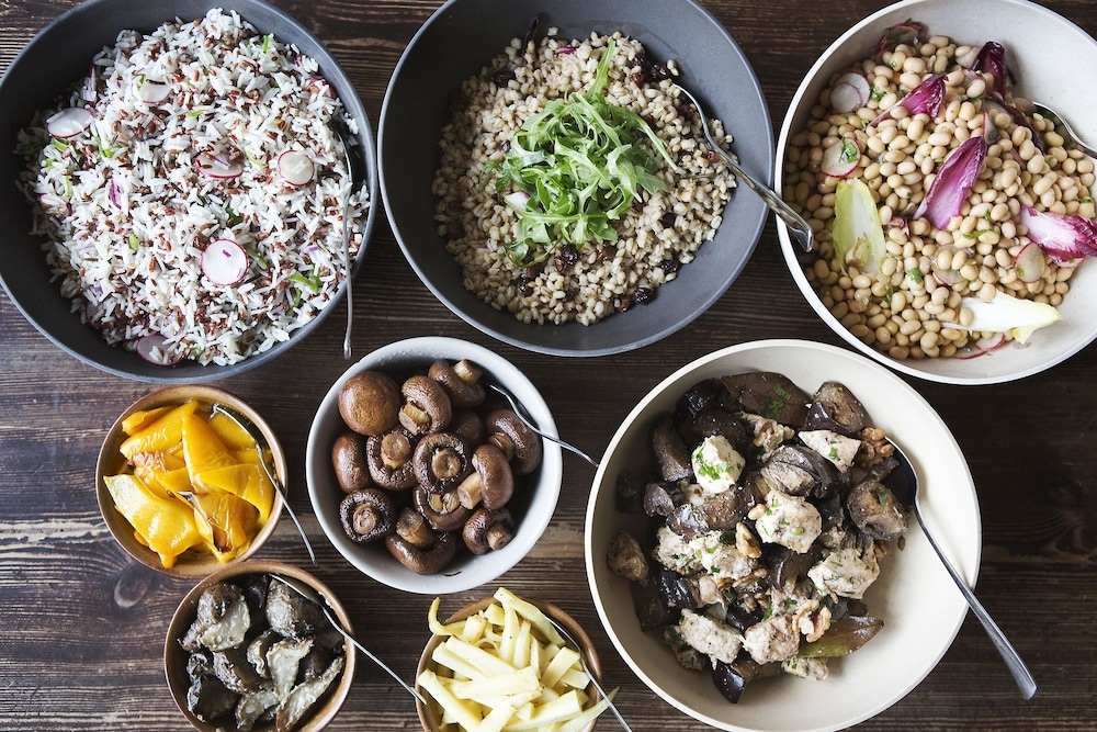 뷔페 아침 식사