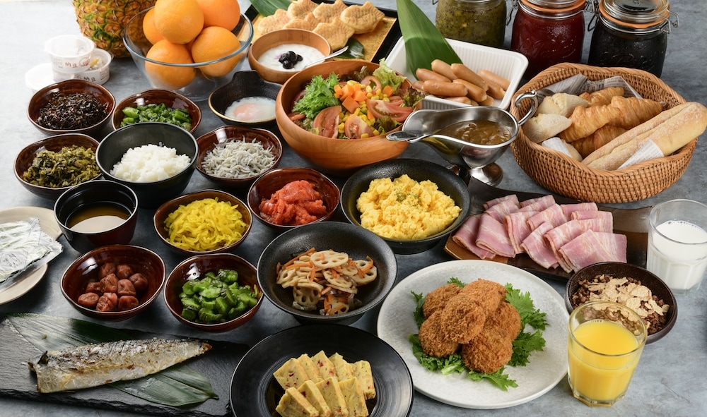 뷔페 아침 식사