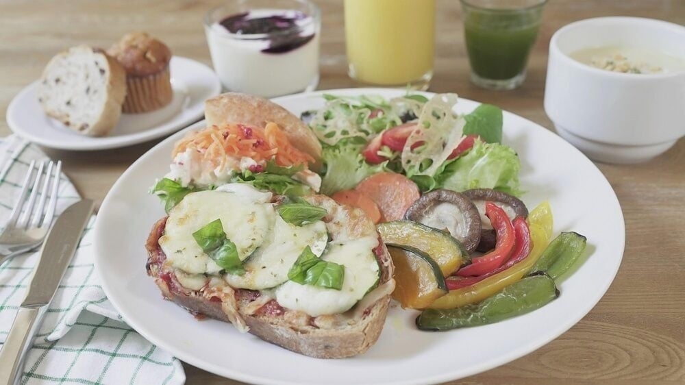 뷔페 아침 식사