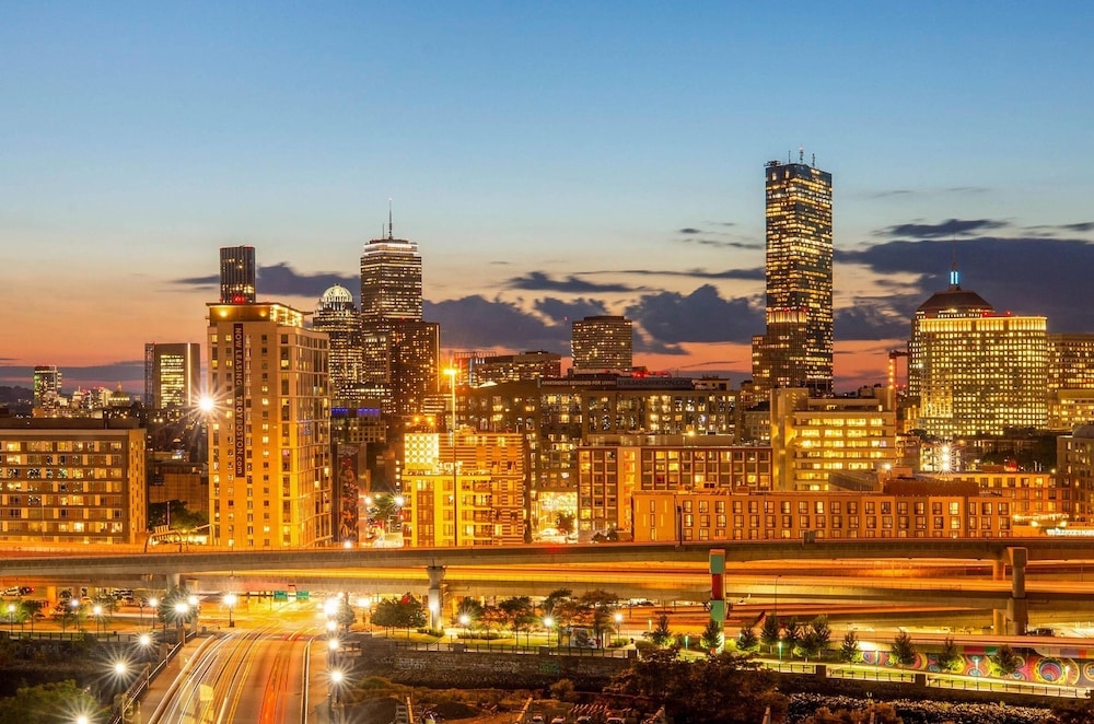 숙박 시설에서 보는 시내 전망