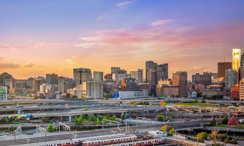 숙박 시설에서 보는 시내 전망