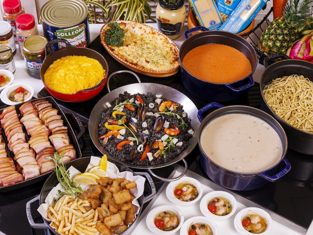 뷔페 아침 식사