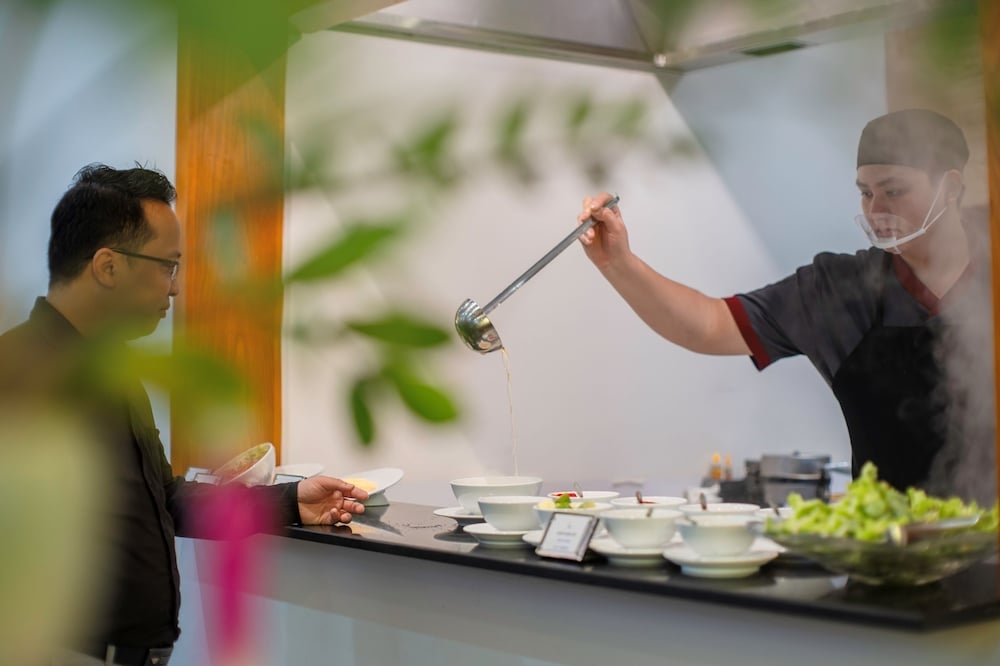 뷔페 아침 식사