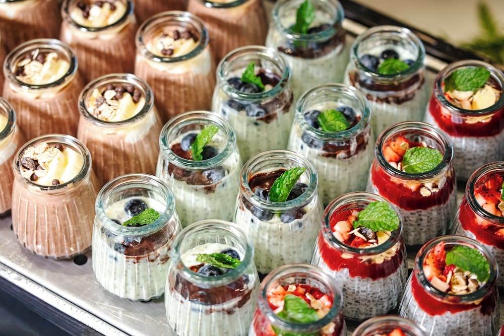 뷔페 아침 식사