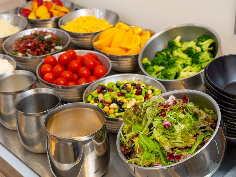 뷔페 아침 식사