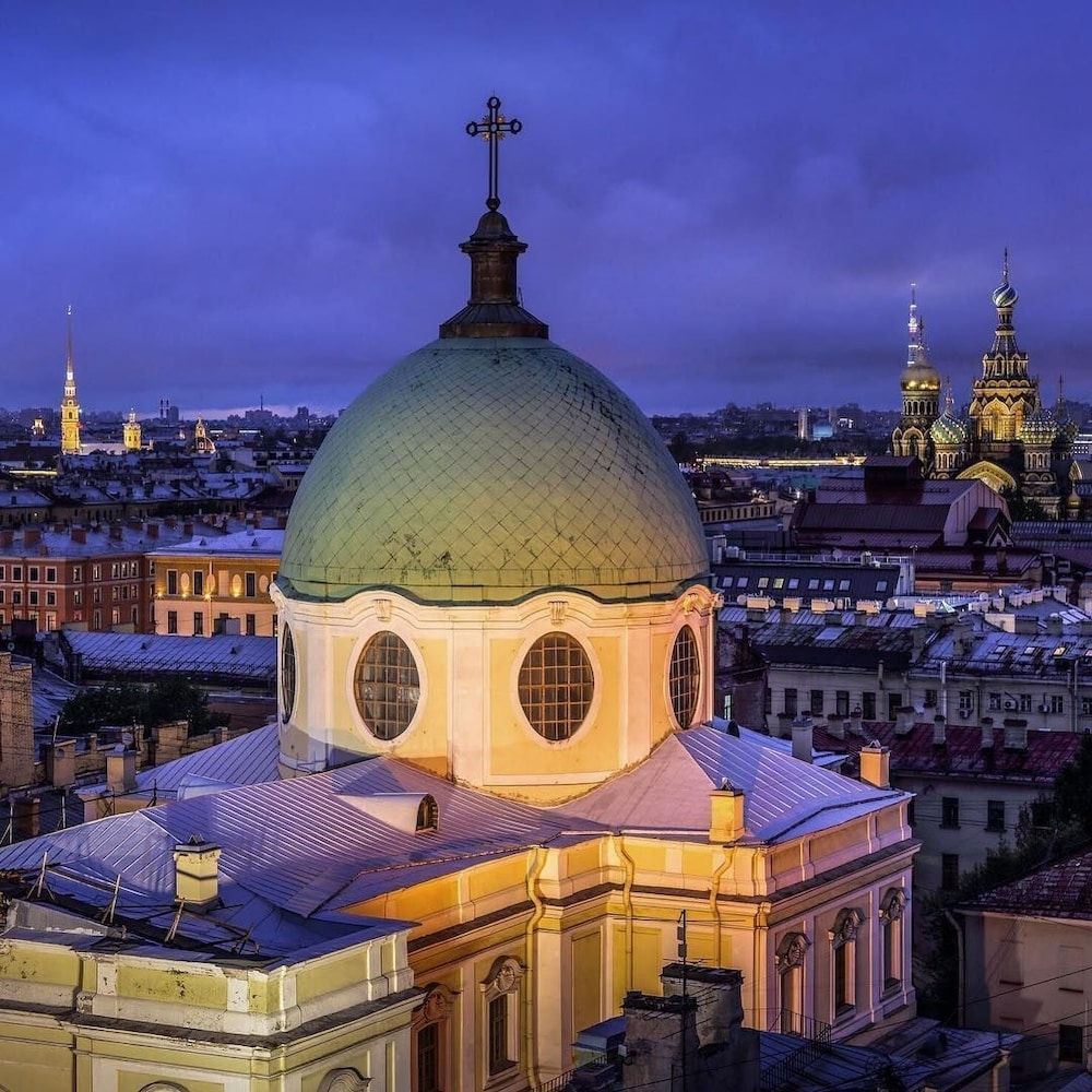 숙박 시설에서 보는 시내 전망