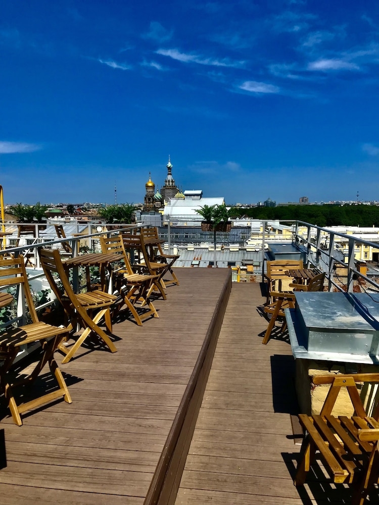 숙박 시설에서 보는 시내 전망