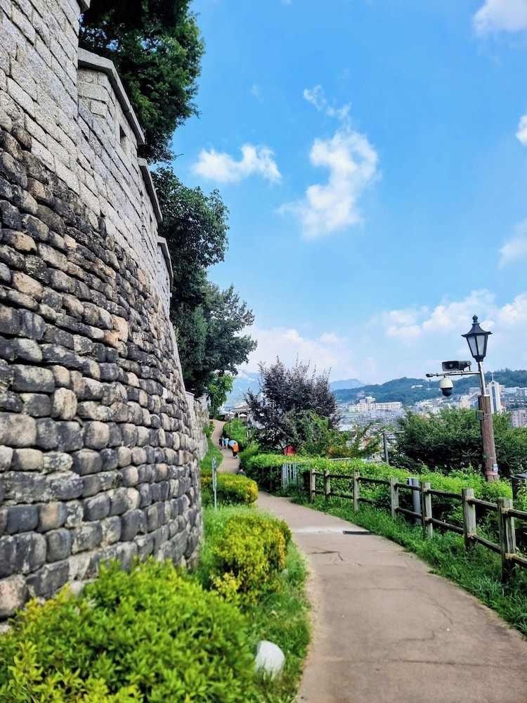 숙박 시설에서 보는 주변 전망