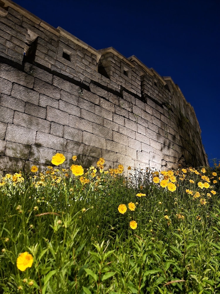숙박 시설에서 보는 주변 전망