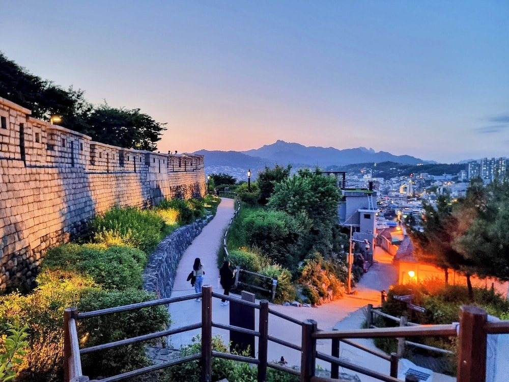 숙박 시설에서 보는 주변 전망