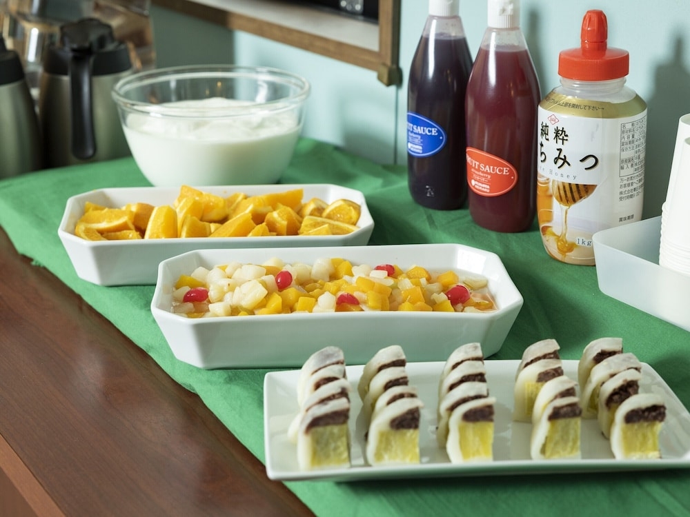 뷔페 아침 식사