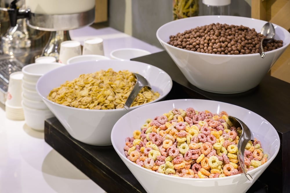 뷔페 아침 식사