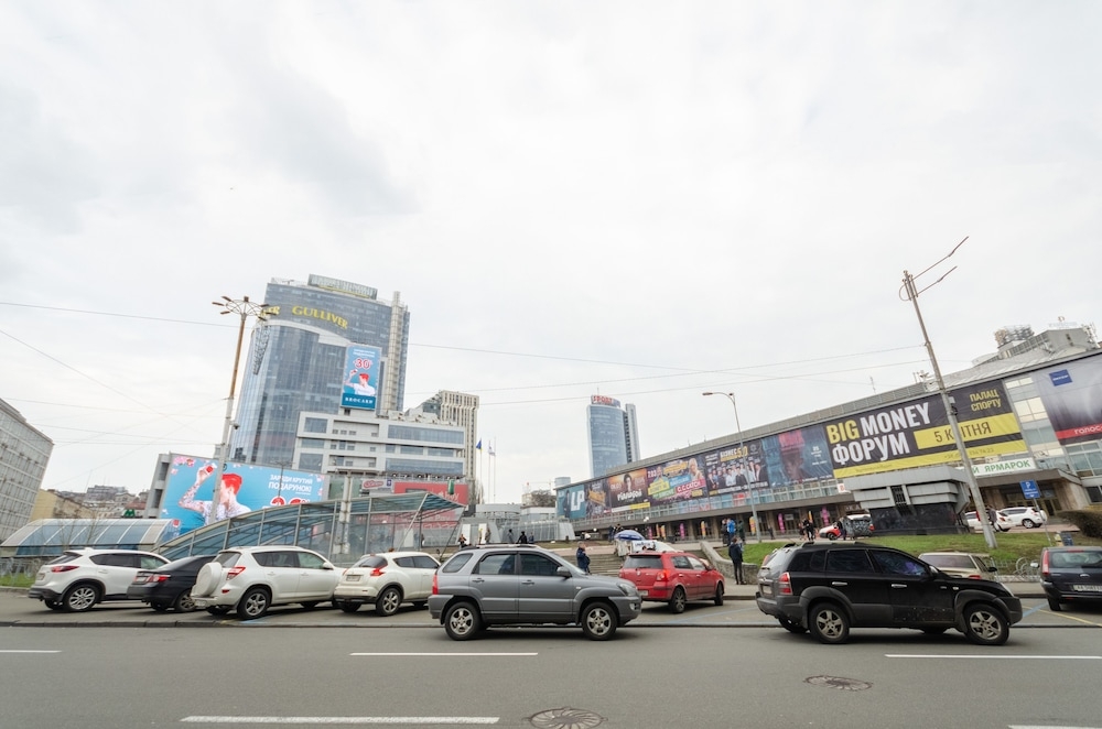 숙박 시설에서 보는 시내 전망